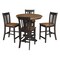 International Concepts 36 in. Solid Wood Round Top Dining Table with 4 Counter Height Stools in Hickory/Washed Coal K45-36RT-23B-S102-4 - alternate 1